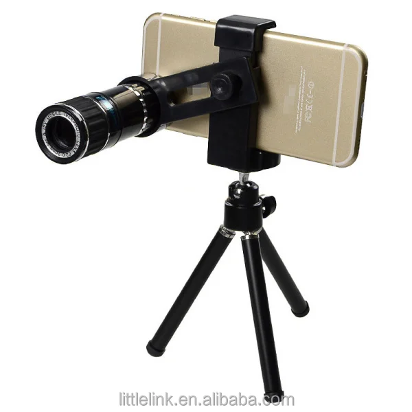 12X Zoom Universal Mobile Phone Telescope Camera Lens & Tripod+Adjustable Holder