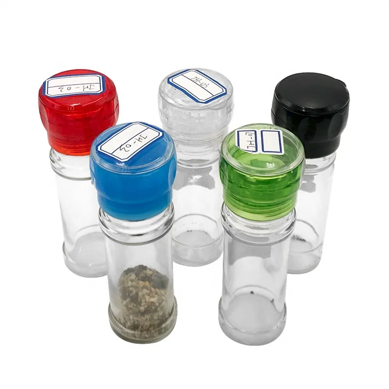 Glass Spice Bottle With Grinder Cap Buy Glass Salt And Pepper Grinder