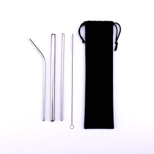 Image of High Quality Metal Tumbler Straw Set Stainless Steel Straws For Drinking