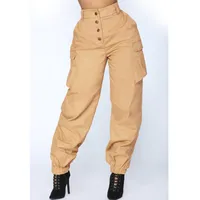 

Casual High Waist Harem Pants OL Pockets Elastic Solid Long Trousers women Basic Skinny Pantalon Taille Haute Femme