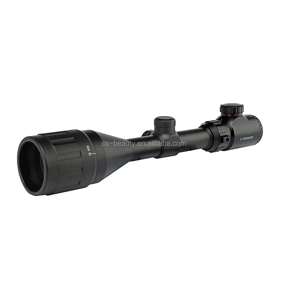 

Military Night Vision Red Green Illuminated Rifle Gun Scope 3-9x50 Mil dot riflescope, Black