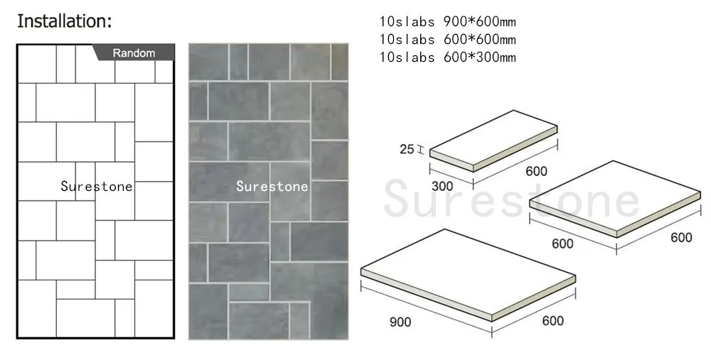 S1120 Outdoor Rustic Slate Paving Tiles Stone Floor Tiles - Buy S1120 ...