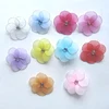 2inch Mini silk flowers,nylon handmade artificial flower accessory with metal clip ,6pcs per set