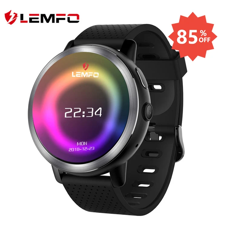 

LEMFO LEM8 1.39 Inch AMOLED Screen Smartwatch MTK6739 Quad Core Android 7.1.1 2GB+16GB 4G Smart Watch 2019