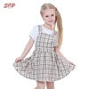 Grid pattern latest girls dress girl special occasion dresses
