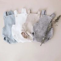 

European Style 1-2 years old Summer Linen Baby Romper