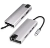 cheap price New products 8 in 1 3.1 USB C type C hubs to RJ45 Gigabit Ethernet PD charging+HDMI+VGA+ 2*USB 3.0+SD/TF card reader