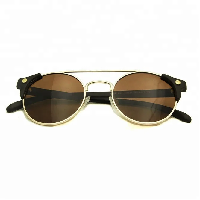 

in stock circle sunglasses double bridge man polarized lens fashion sunglasses