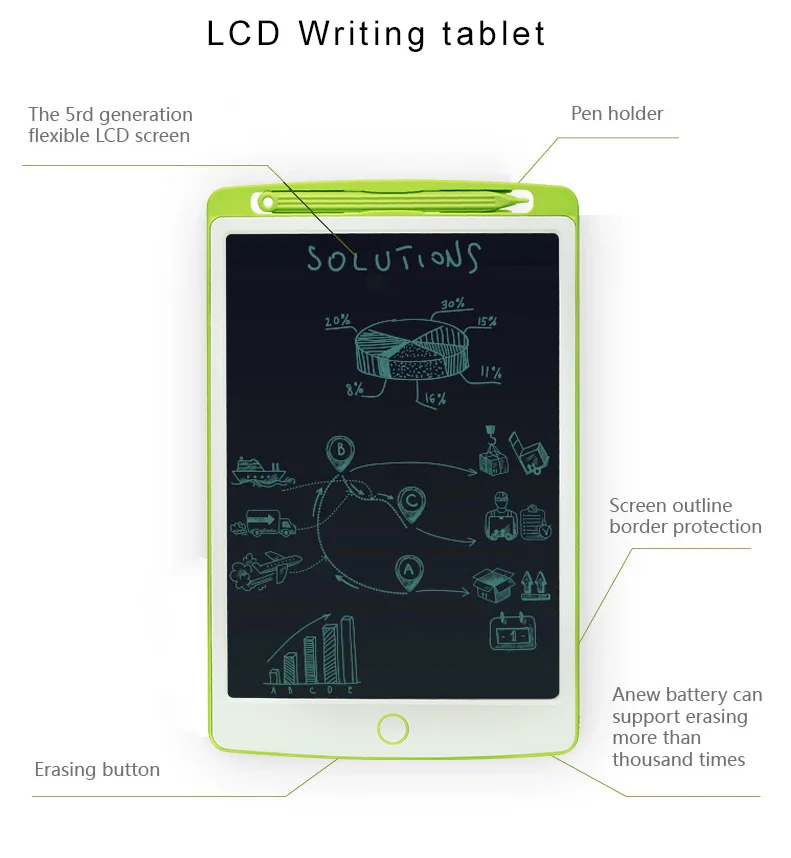 Kids electronic board erasable memo handwriting 8.5 LCD writing pad graphic digital drawing tablet