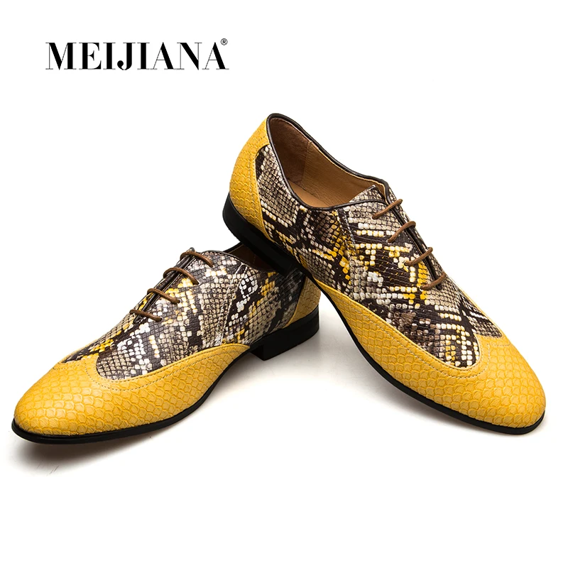 

MeiJiaNa Top quality Leather Men Dress Shoes, Brand Man Business Oxfords Shoes