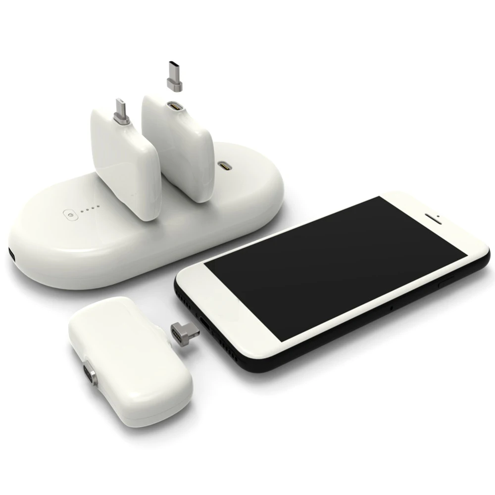 3 in 1 Connecter Magnetic Wireless Power Bank Finger Charger for All Brand Phones