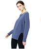 Women's Terry Cotton and Modal Pullover with Side Cutouts blouses