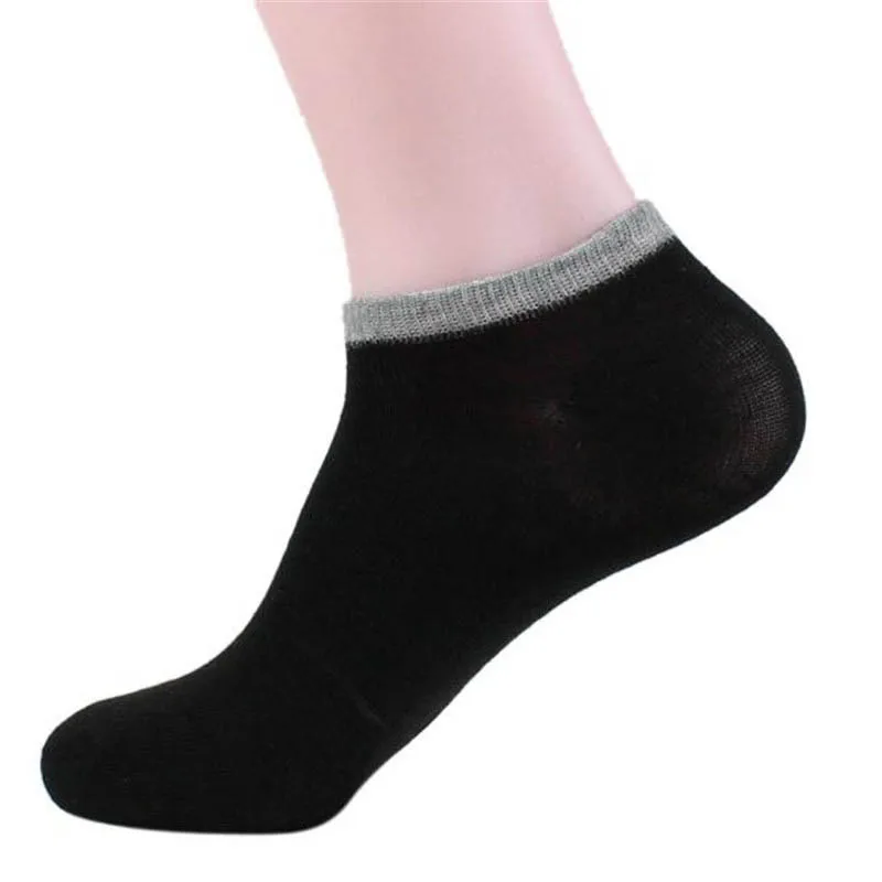 

Ankle plain black socks men