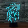 3 Wolfs Shape Acrylic LED 3D Lamp 7 Color Change Remote Touch Switch USB Moon Clouds 3D Night Light For Baby Sleeping Lighting