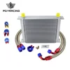 AN10 OIL COOLER KIT 30 ROWS OIL COOLER kit + OIL FILTER ADAPTER + NYLON STAINLESS STEEL BRAIDED HOSE WITH PQY STICKER+BOX