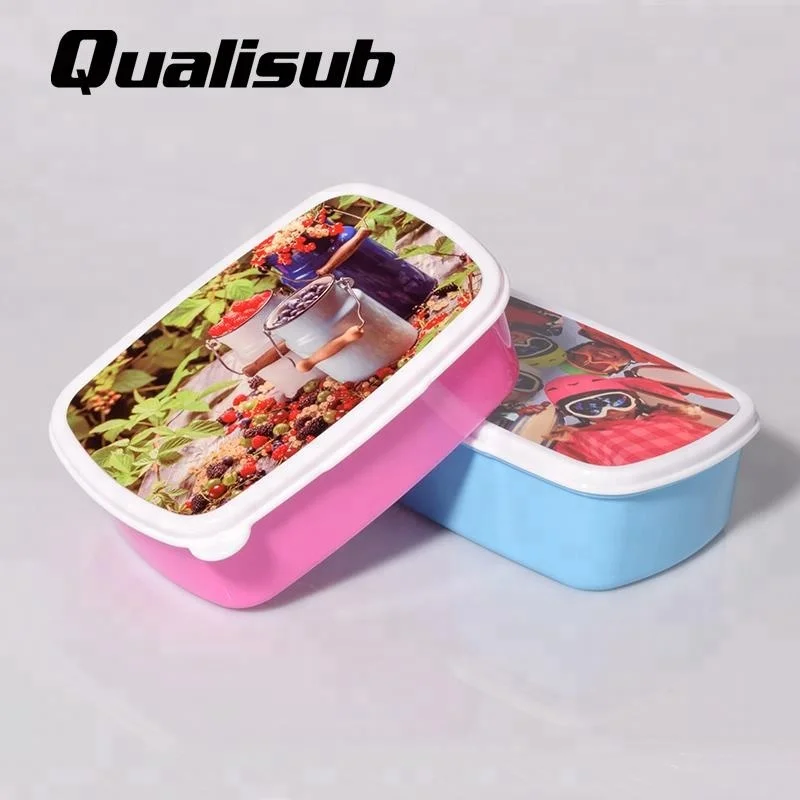 

Qualisub High Quality Plastic Sublimation Lunch Box Small Size, Blue & pink