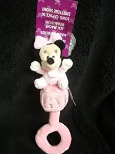 DISNEY PARKS EXCLUSIVE : Minnie Mouse Plush Baby Rattle