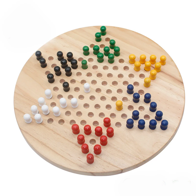 wooden chinese checkers game board
