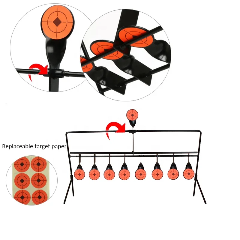 

8+1 big steel shooting target sets Airgun spinning targets, Can be customised