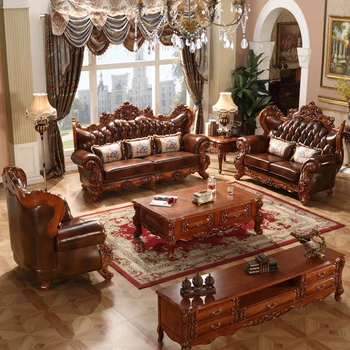 2017 New Genuine Leather Sofa Living Room Furniture Sofa Set - Buy