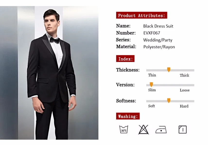 Italian Stylish Black Satin Stitching Lapel Men's Wedding Suit Tuxedo