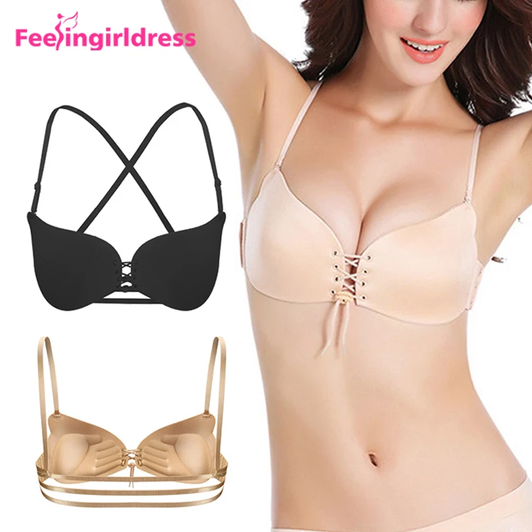 

New Design Comfortable Adjustable Straps Black Women Magic Seamless Push Up Bra, N/a