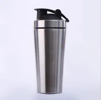 

BPA Free 500ml Stainless Steel Vacuum Gym Fitness Portable Protein Powder Shaker Bottle Cup