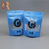 factory supplier custom printing child proof packaging cookies bag smellproff ziplock pouches stand up 9*13cm blue package