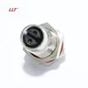 Right angle waterproof wire to board female power cable connector M8