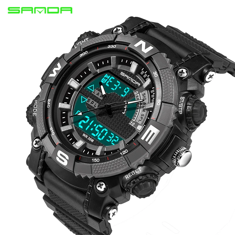 

SANDA Military Sport Watch Men Top Brand Luxury Famous Electronic LED Digital Wrist Watch For Men Male Clock Relogio Masculino, N/a