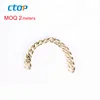 Wholesale high quality designer custom fashion zipper design metal gold chain for bag handbag chain metal chains for bags