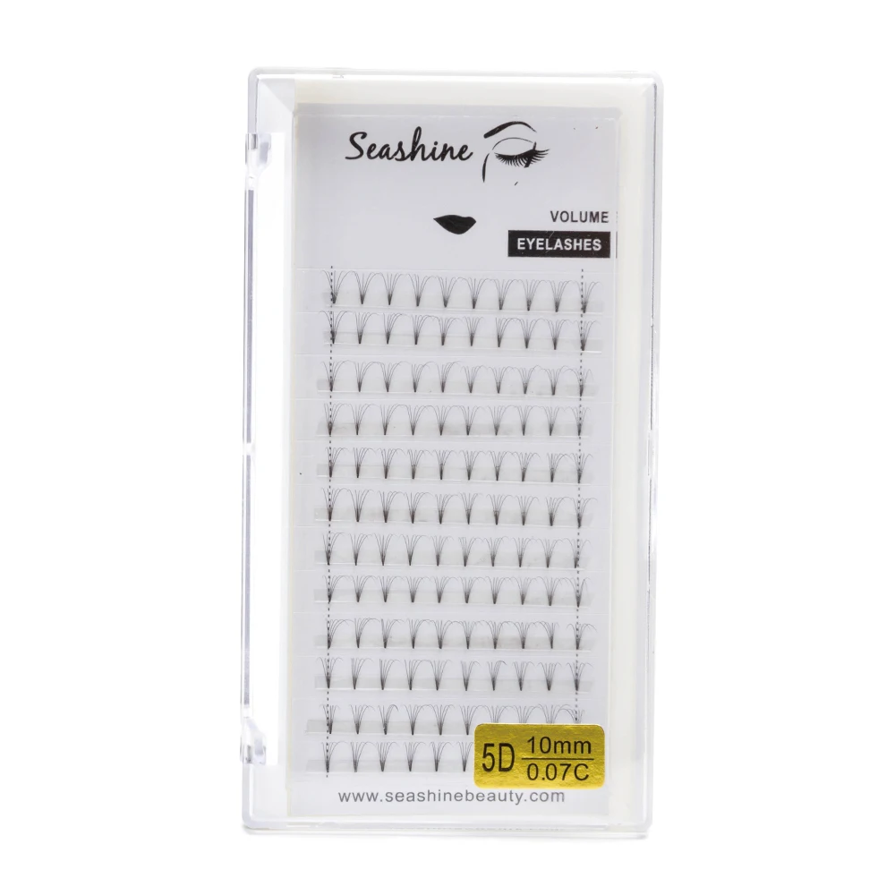 

Seashine Short Stem Pemade Fans Best Quality Volume Lashes 2d 3d 4d 5d 6d False Eyelashes, Black