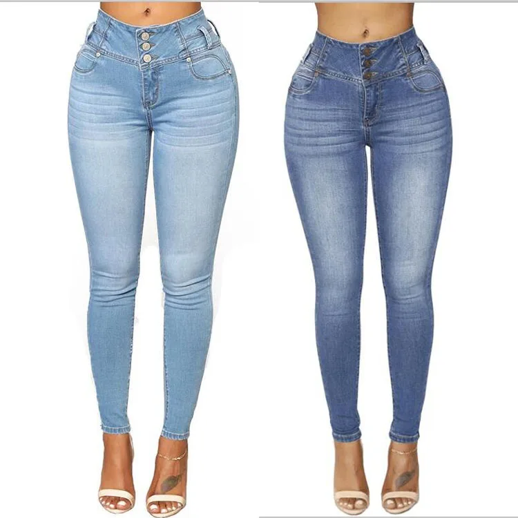 2019 sexy skinny slim leggings high waist pantalones jeans women