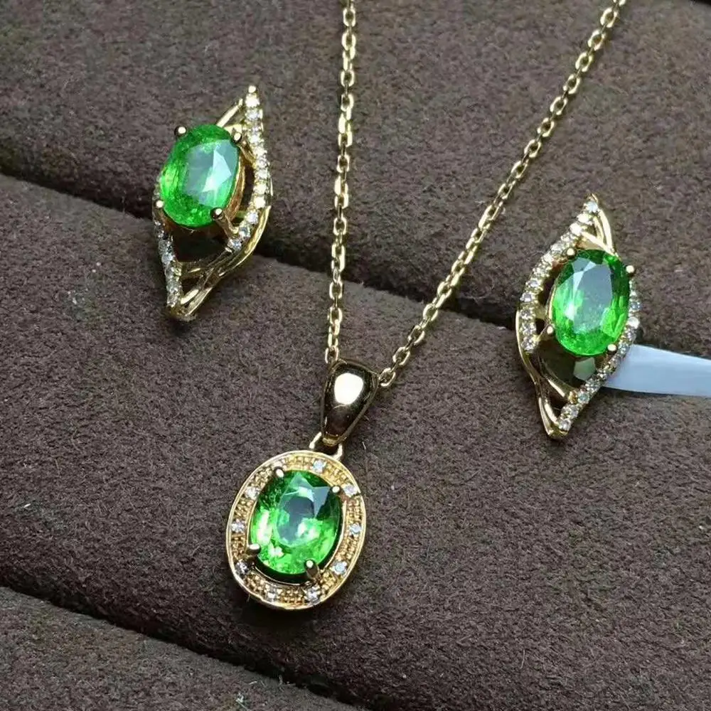 

Newest Fashion Jewelry Manufacturer China Natural Shafley Jewelry Gift Set, Green