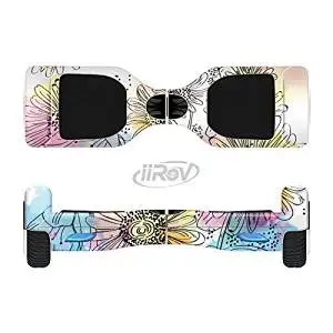The Colorful WaterColor Floral Full-Body Wrap Skin Kit for the iiRov HoverBoards and other Scooter (HOVERBOARD NOT INCLUDED)