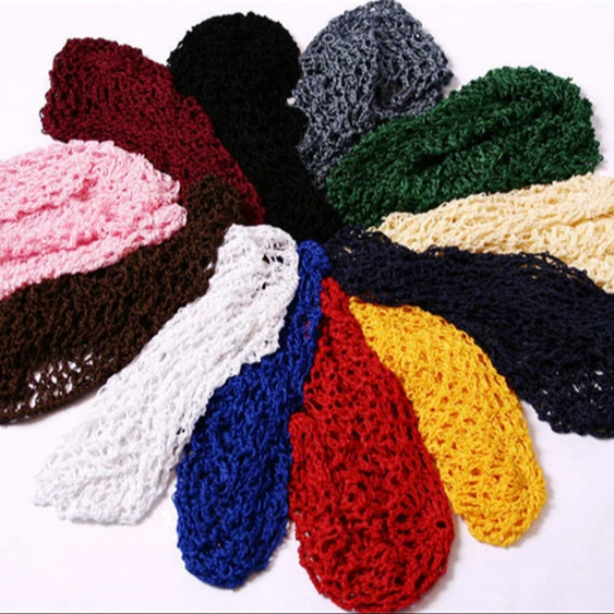 

Women Soft Rayon Snood hat Hair Net Crochet Hairnet sleep cap DHL freeshipping, Multi