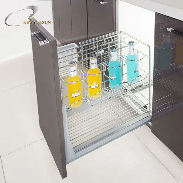 Laundry, Storage & Organisation 350mm Pull Out Chrome Wire Storage