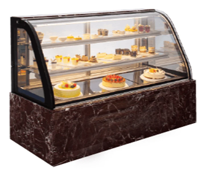 Curved Glass Display Refrigerated Bakery Cake Showcase Buy Cake