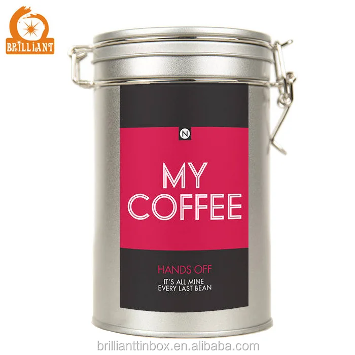 Airtight Coffee Tin Round Metal Coffee Box Metal Coffee ...