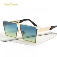 

J66103 Fashionable Brand Designer Alloy Lunettes De Soleil Oversized Square Sunglasses 2020