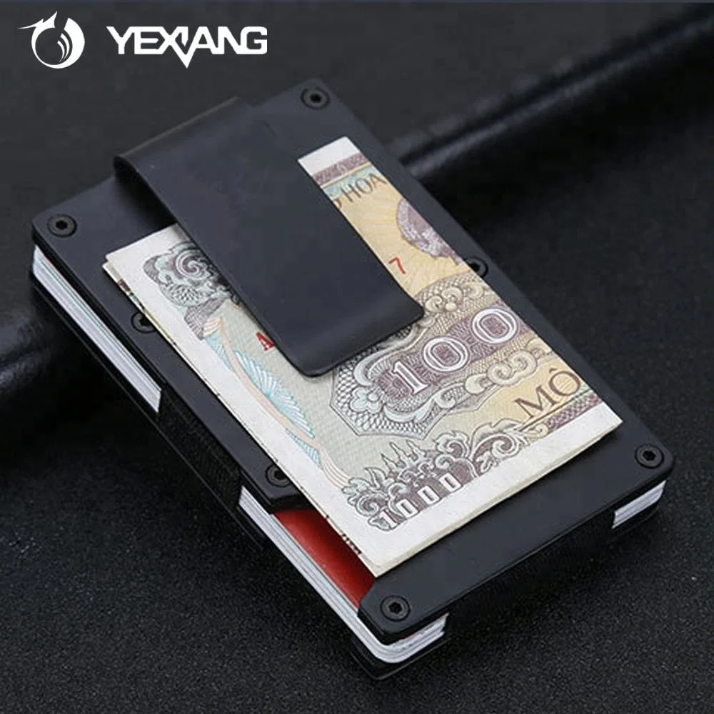 Оптовая продажа Нержавеющая Сталь Металл rfid зажим для денег держатель для карт тонкий кошелек