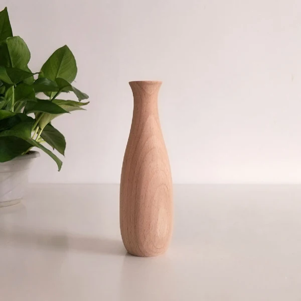 

Unique Design Of High-grade Beech Wooden Vase,Customize Wood Vase For Flower