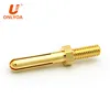 4mm banana plug brass gold plated cross slotted M4 threaded male panel fixing