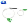 Factory produce the PLC steel pipe type 1x2 Fiber optical splitter,SC APC UPC 1x8 1x16 steel pipe optical fiber splitter PLC