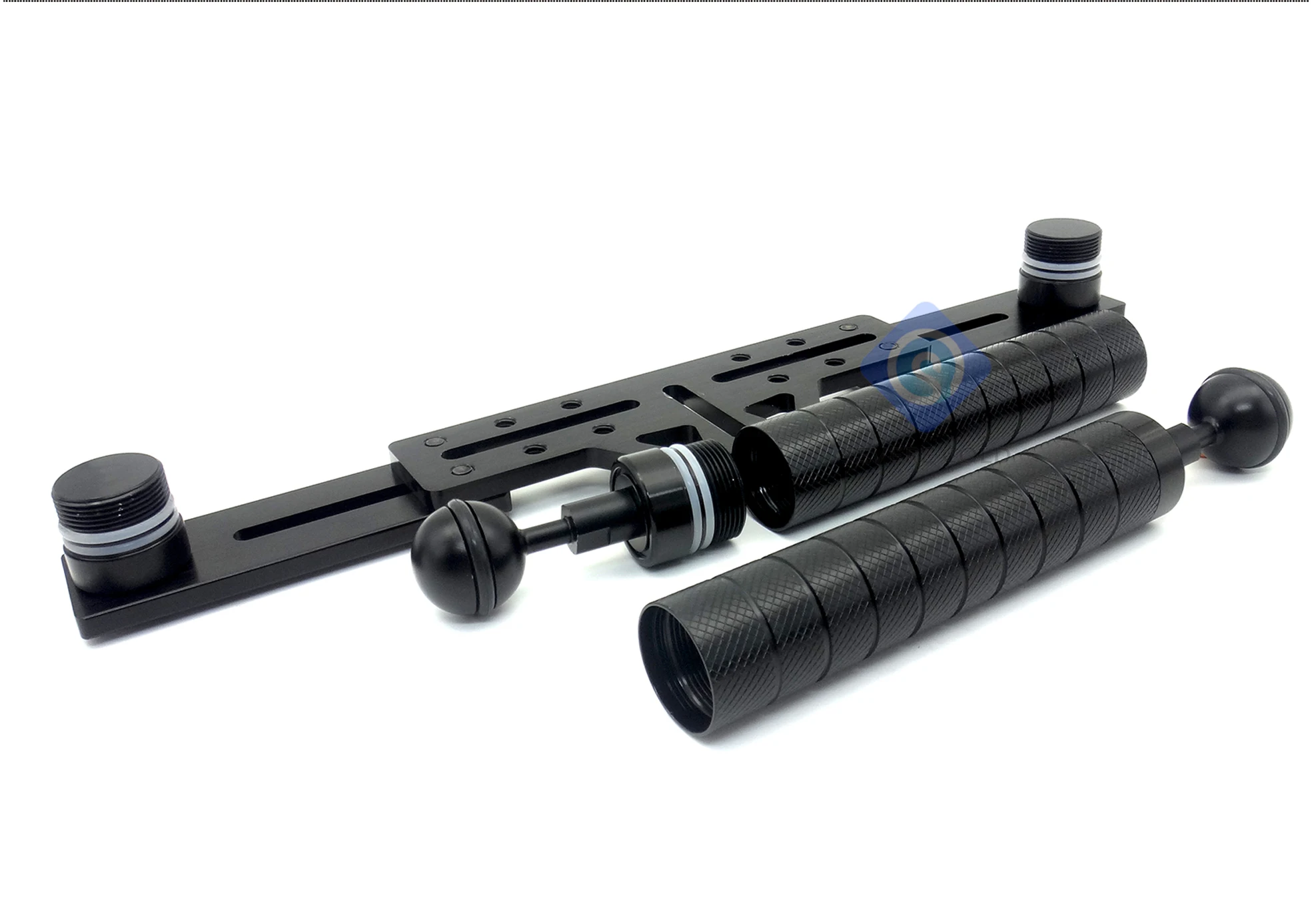 Aluminum Alloy Dual Handheld Arm Underwater Camera Tray For Diving