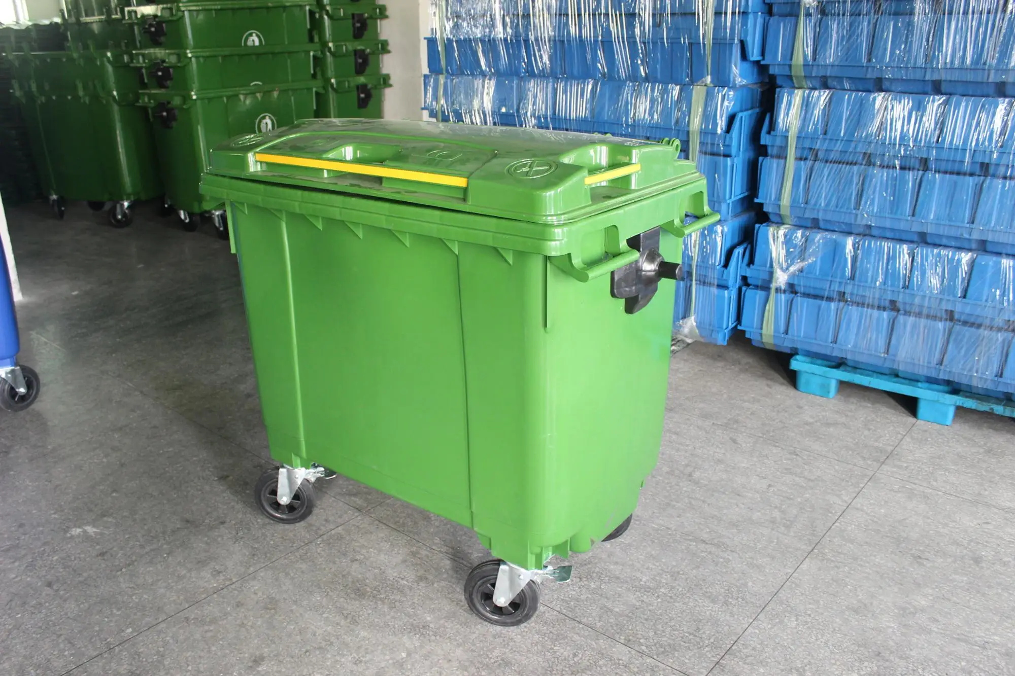 660l Outdoor Plastic Heavy Duty Wheelie Bin Rubbish Bin Plastic