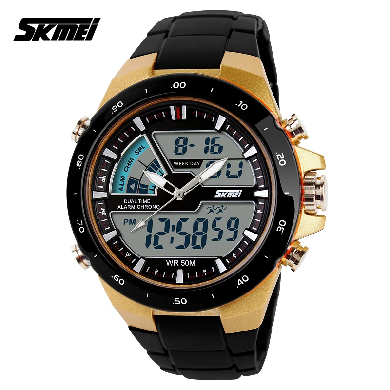 

Skmei 1016 Multifunction Men Sports Watch Outdoor Waterproof Dive 8 Colors Fashion Women Brand Luxury Quartz Digital Watch Hot