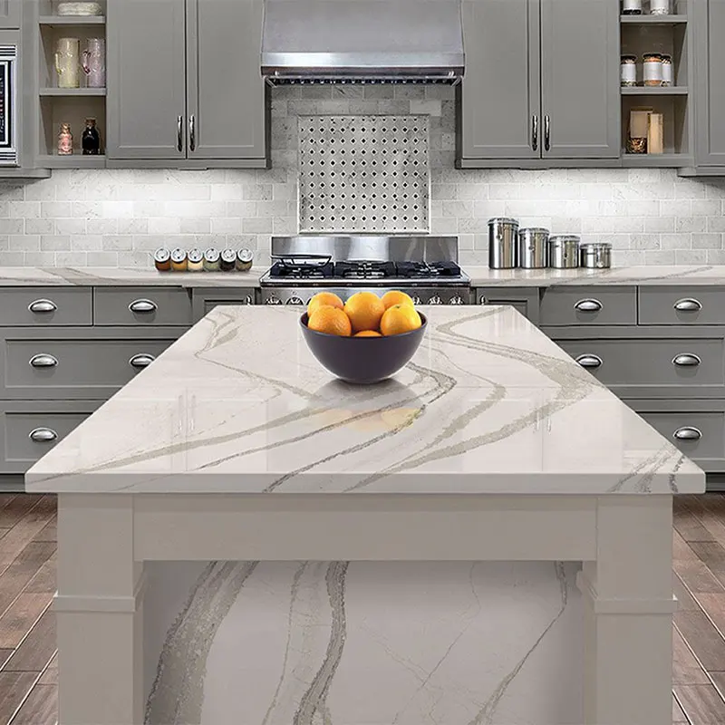 Cream Sparkle Quartz Kitchen Countertops - Buy Quartz Countertop,Cream ...