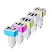 

Factory Price metal head 5V 4.1a 3 usb ports car battery charger for iphone for mobile phone