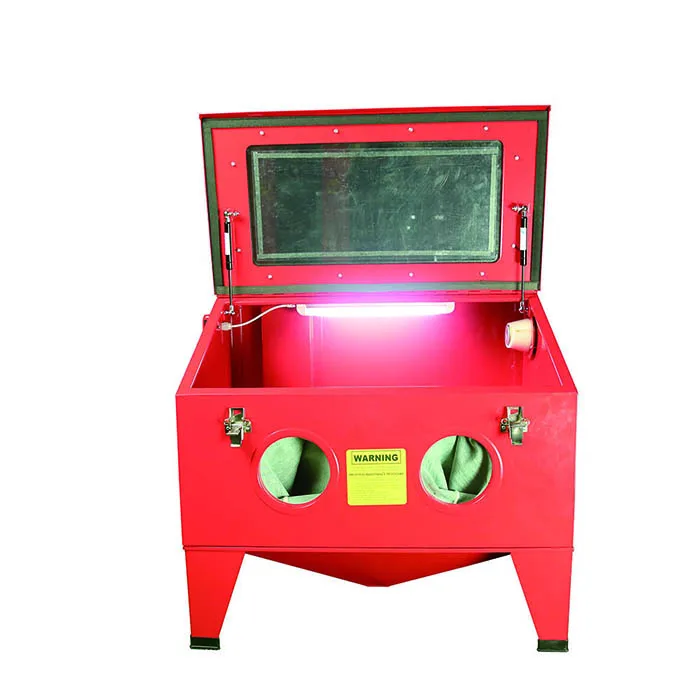 Sand Blasting Cabinet With Led Light Red Sand Blasting Machine